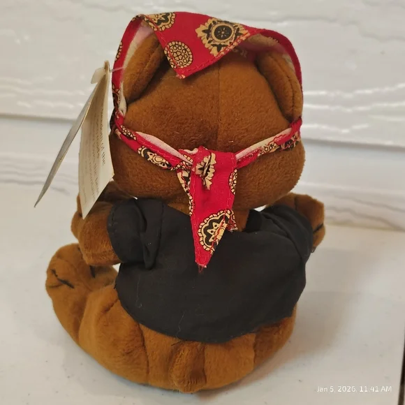 HARLEY DAVIDSON ROAMER BIKER BEAR BEAN PLUSH ''97 Fabric Harley Tent ''99 Set - Picture 3 of 10